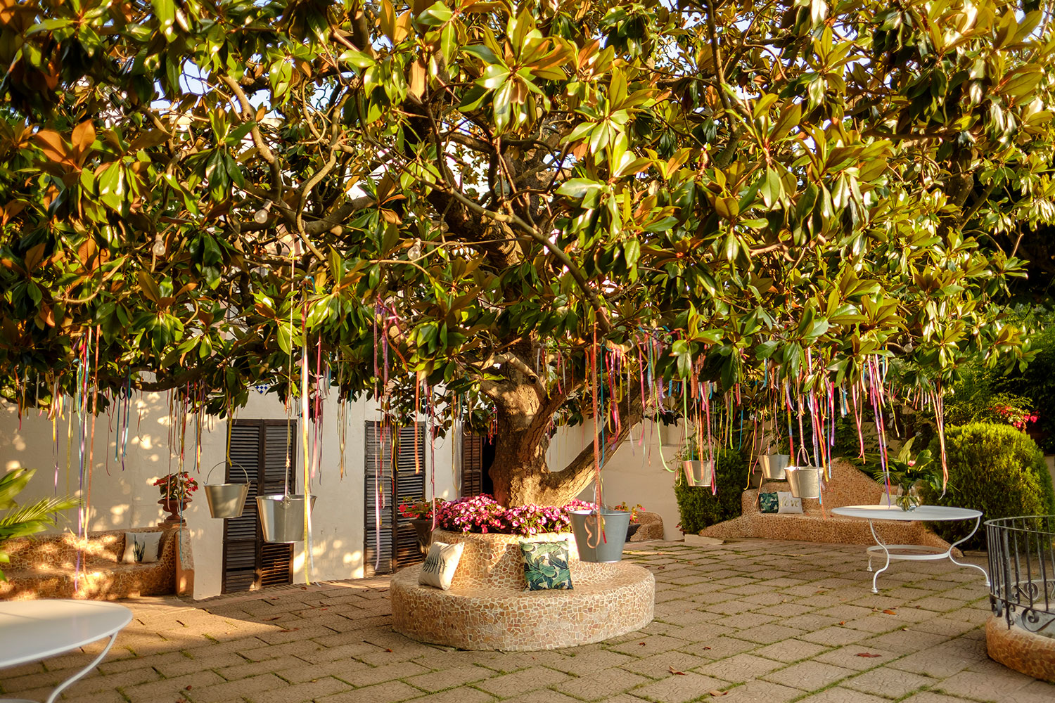 Jardín Magnolio en Masia Mas Coll | Espacio para Bodas en Alella - Barcelona